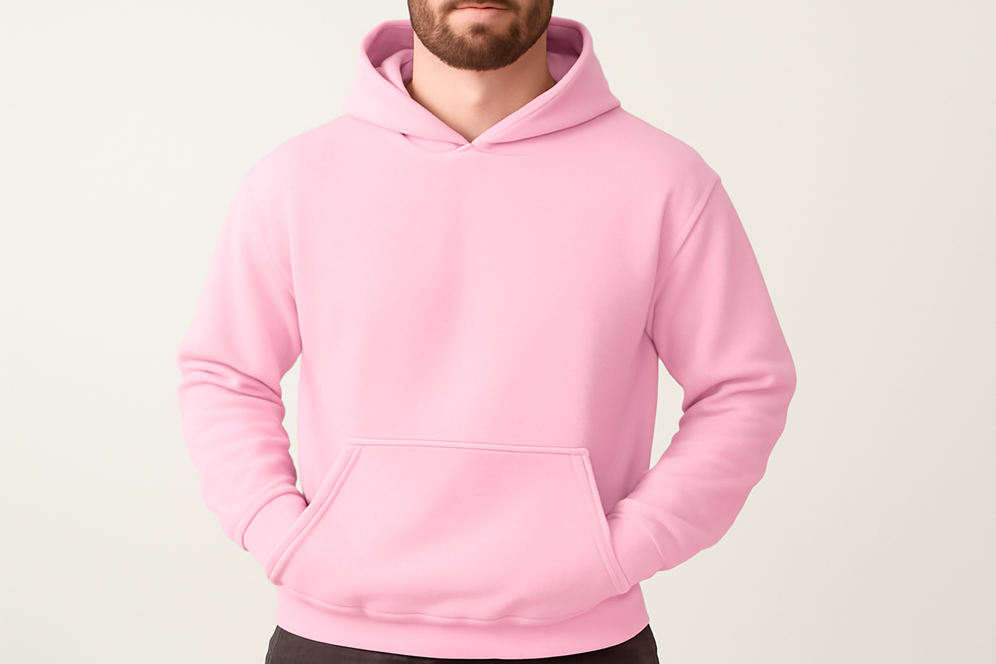 Drop Shoulder Hoodie- Baby Pink