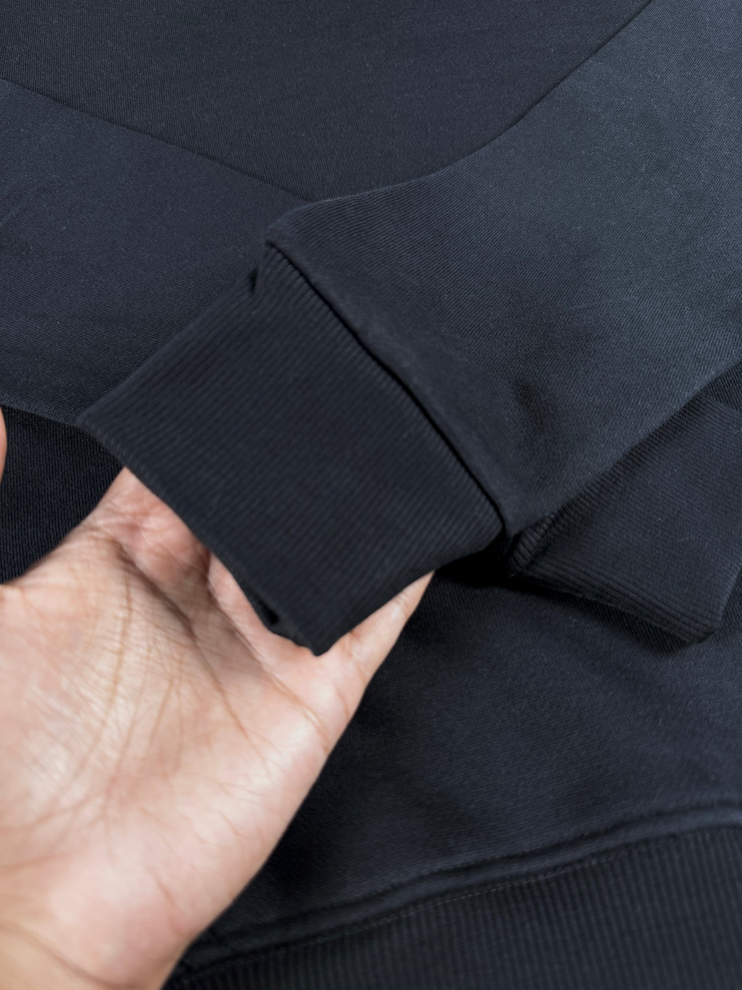 Drop Shoulder Hoodie- Black