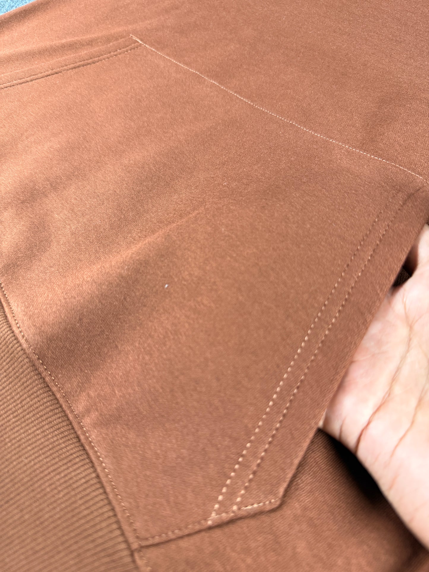 Drop Shoulder Hoodie- Brown