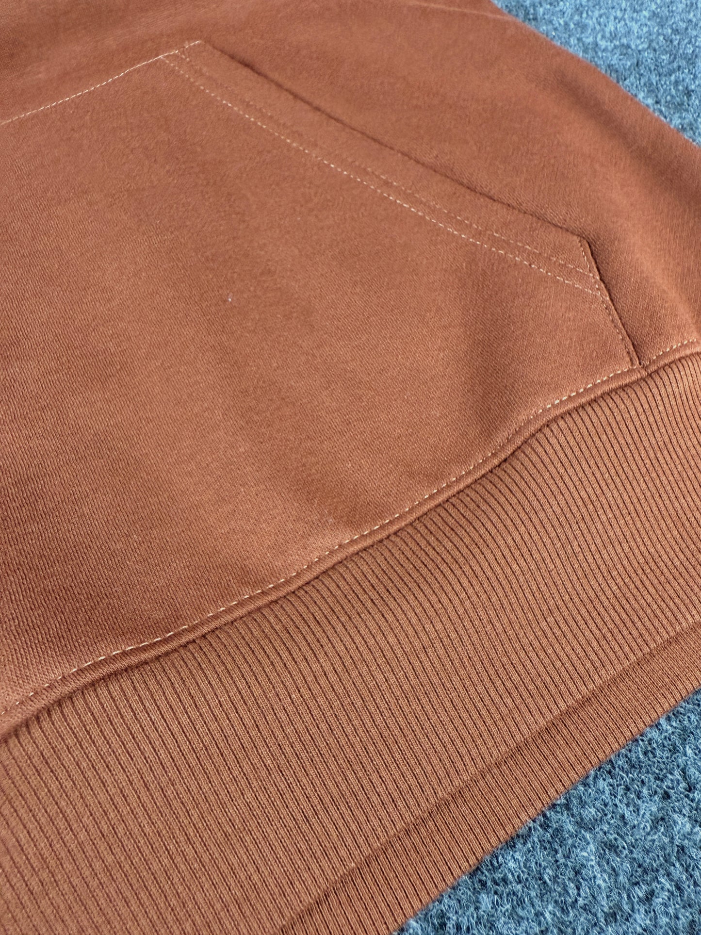 Drop Shoulder Hoodie- Brown