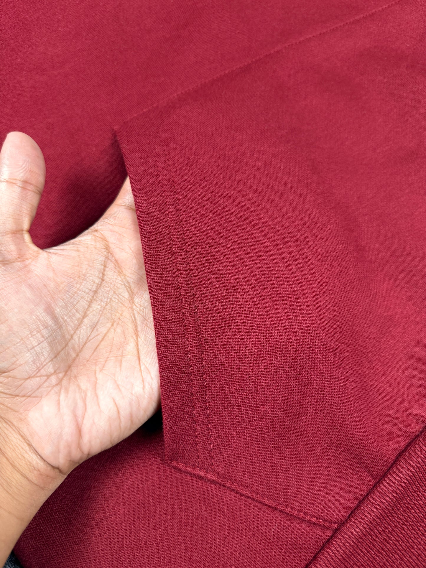 Drop Shoulder Hoodie- Maroon