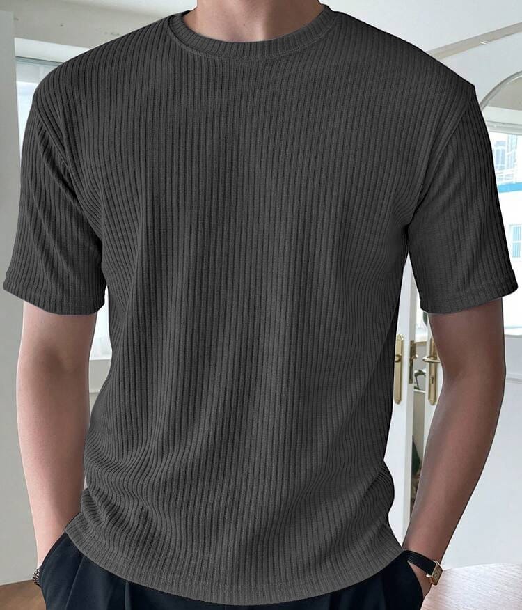 Rib T-Shirt Deep gray