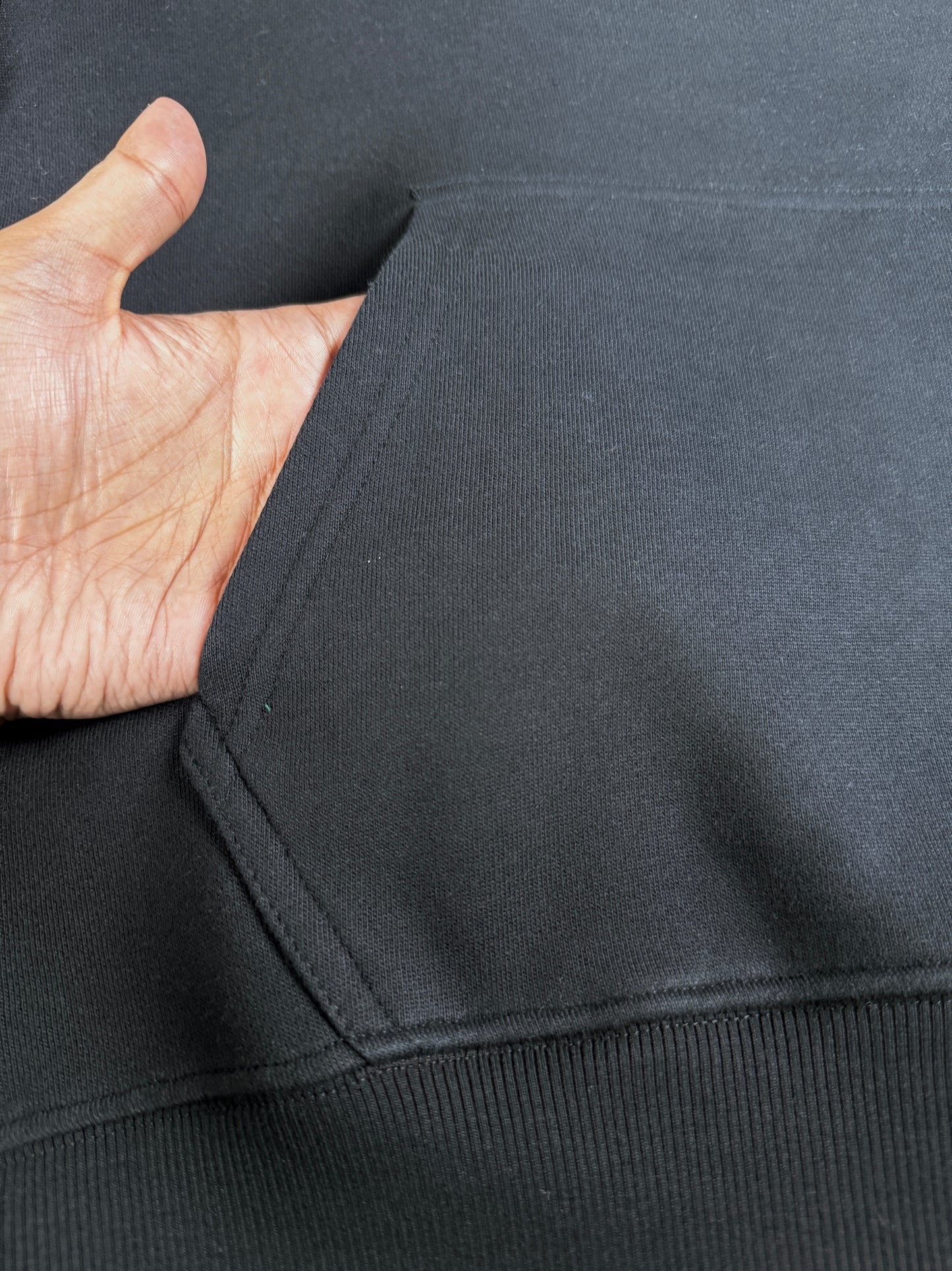 Drop Shoulder Hoodie- Black