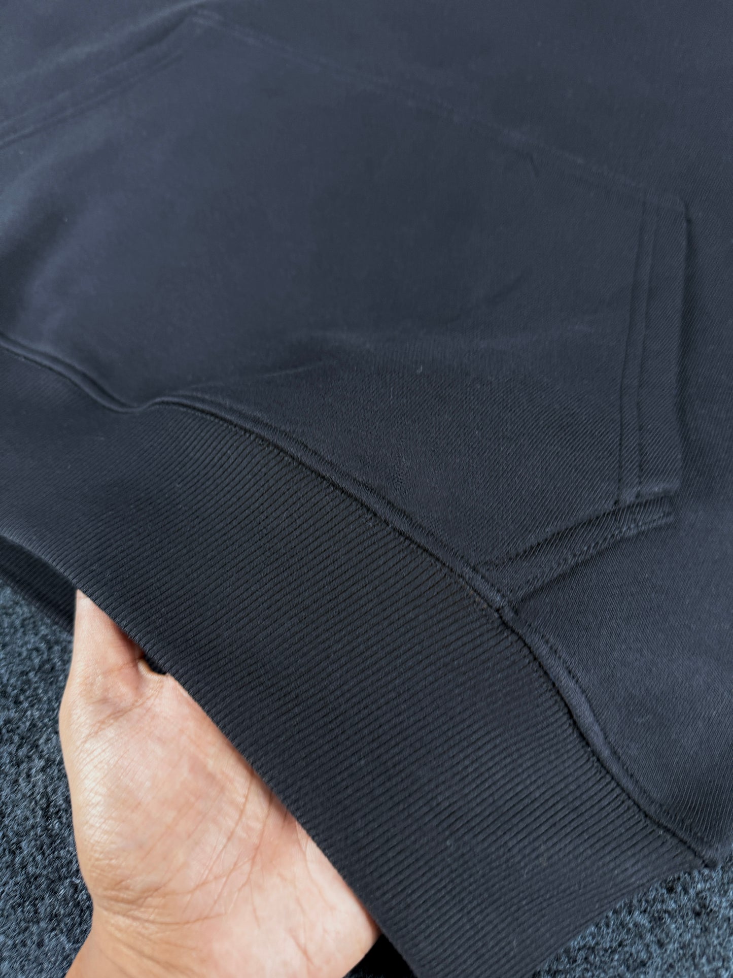 Drop Shoulder Hoodie- Black