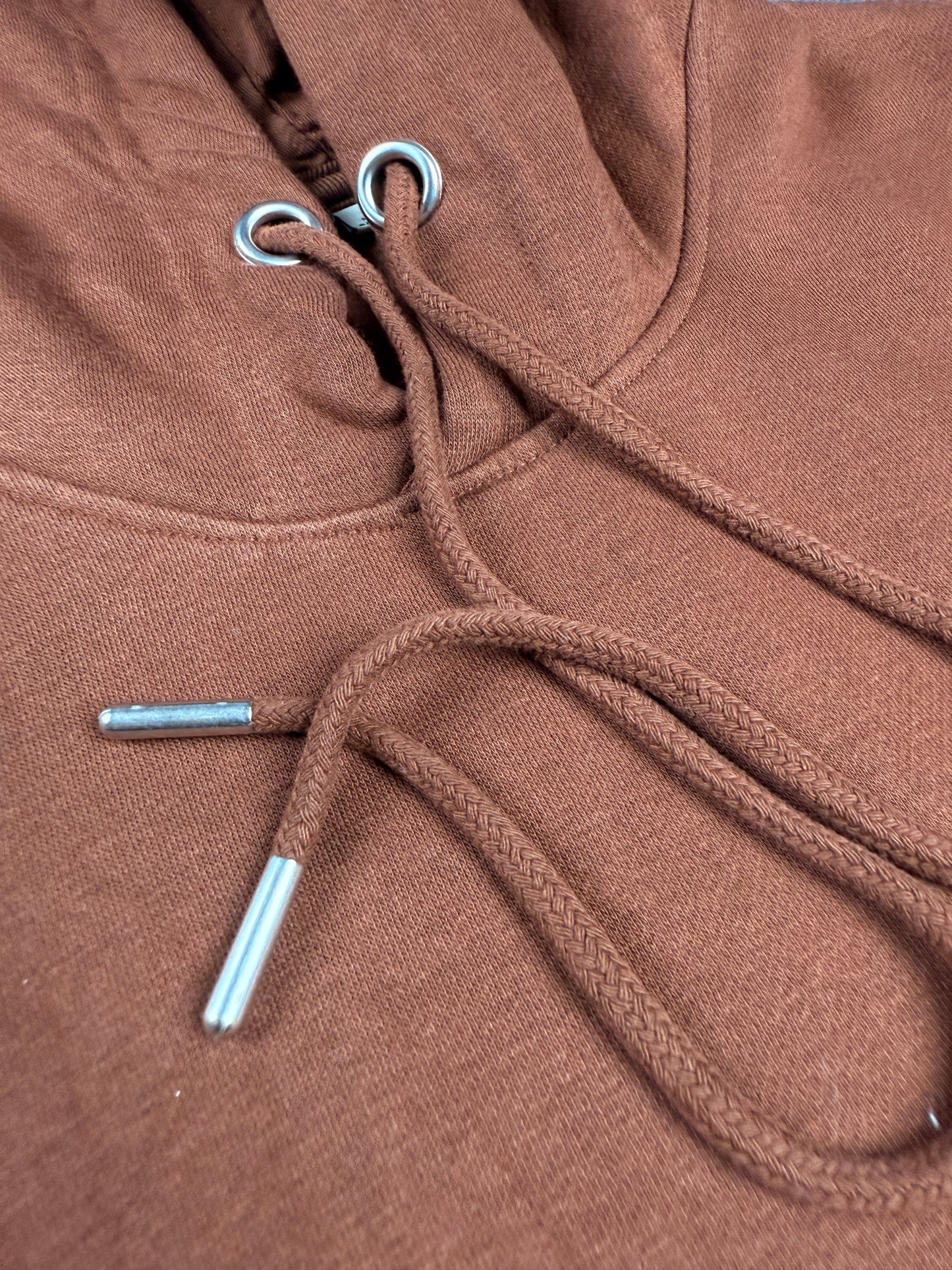 Drop Shoulder Hoodie- Brown