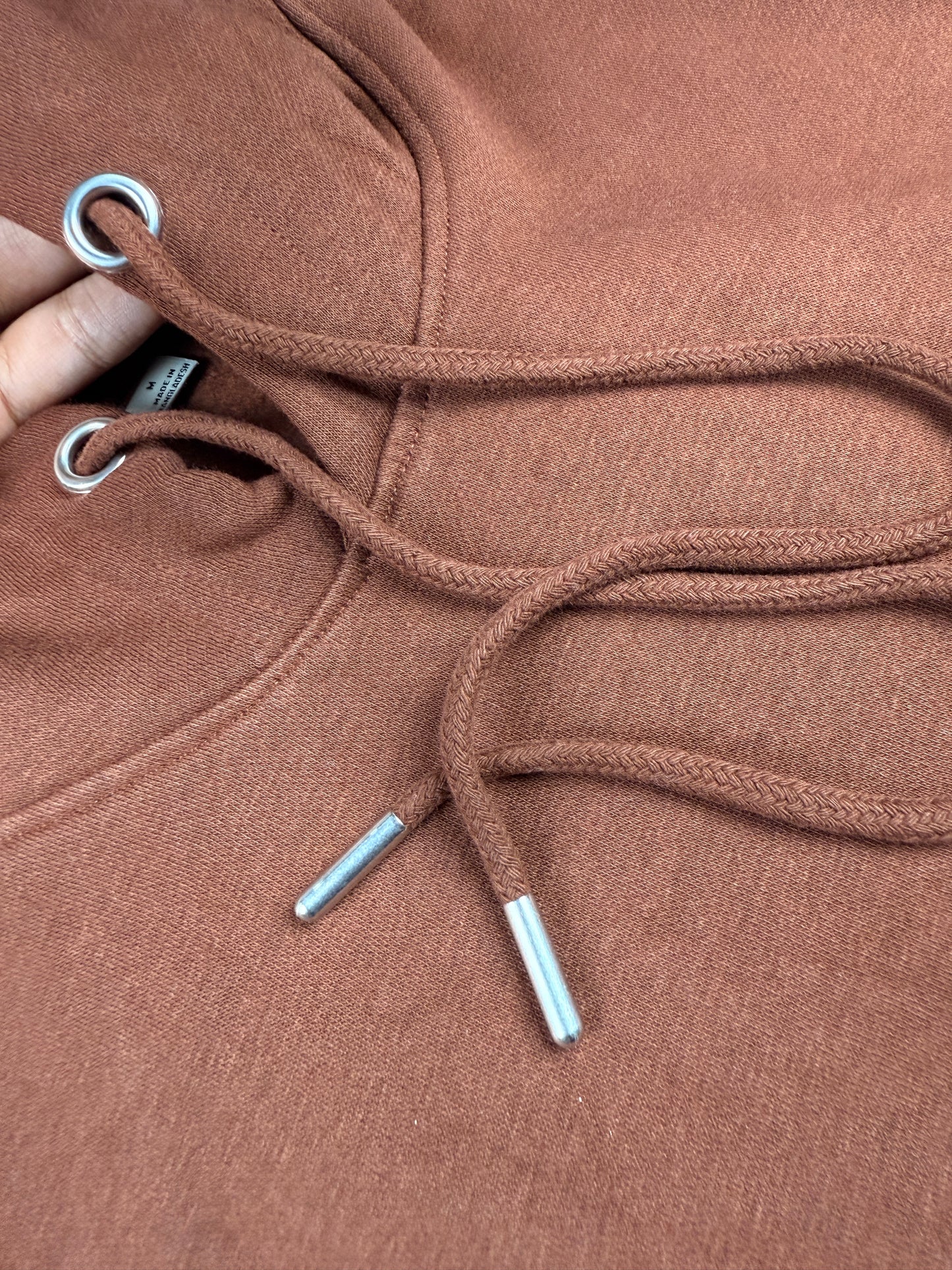 Drop Shoulder Hoodie- Brown