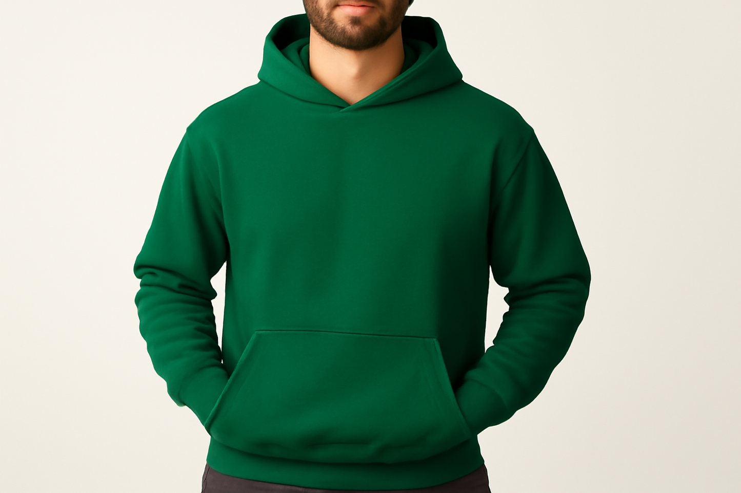 Drop Shoulder Hoodie- Green