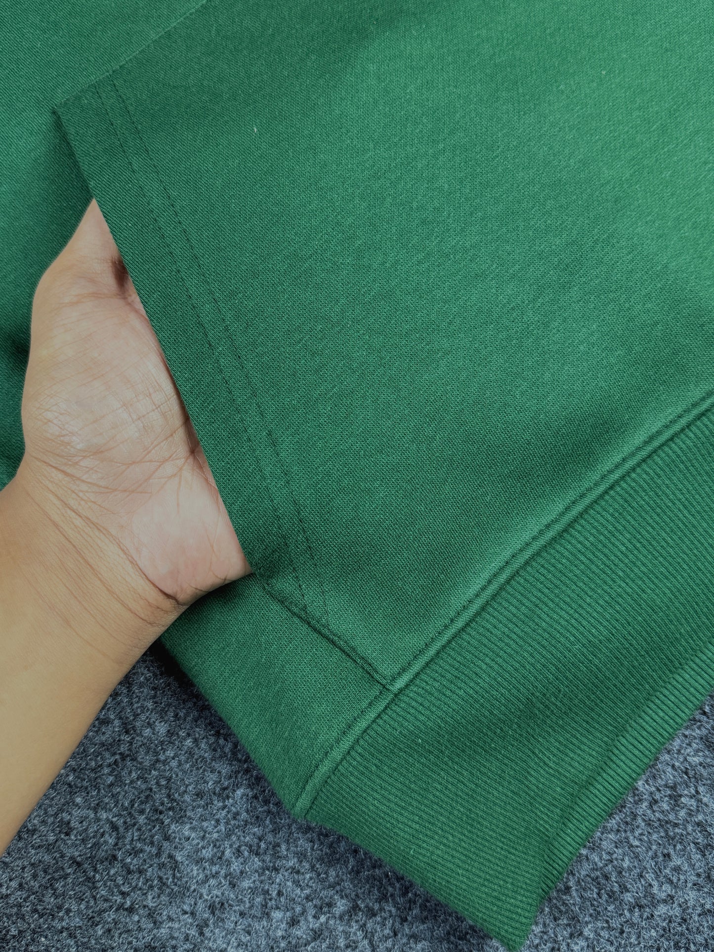 Drop Shoulder Hoodie- Green