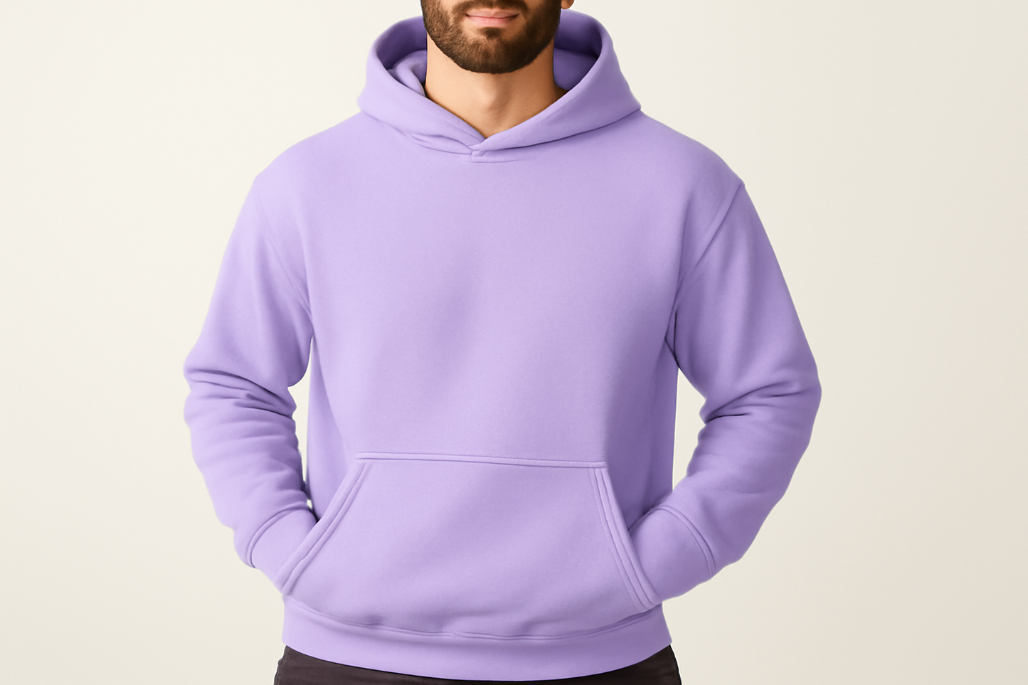 Drop Shoulder Hoodie- Purple