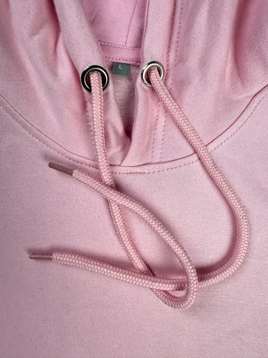 Drop Shoulder Hoodie- Baby Pink