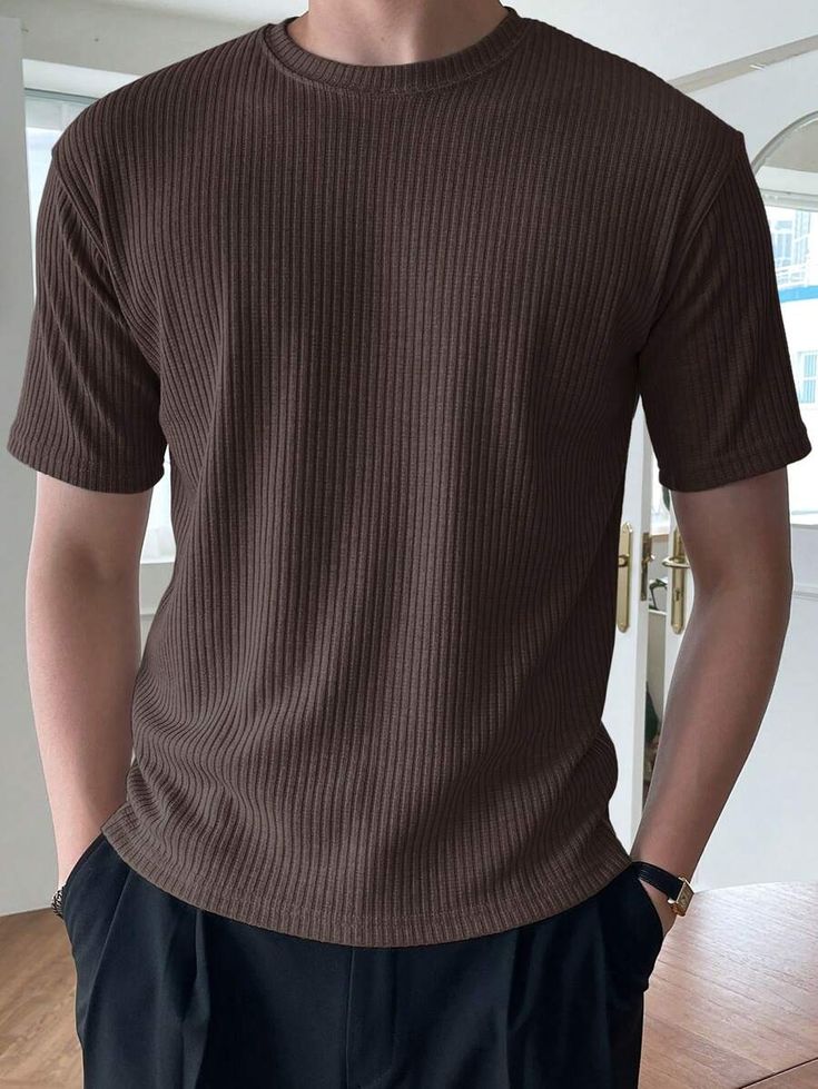 Rib T-Shirt Coffee