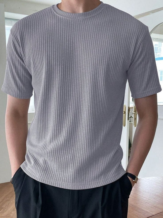 Rib T-Shirt Gray