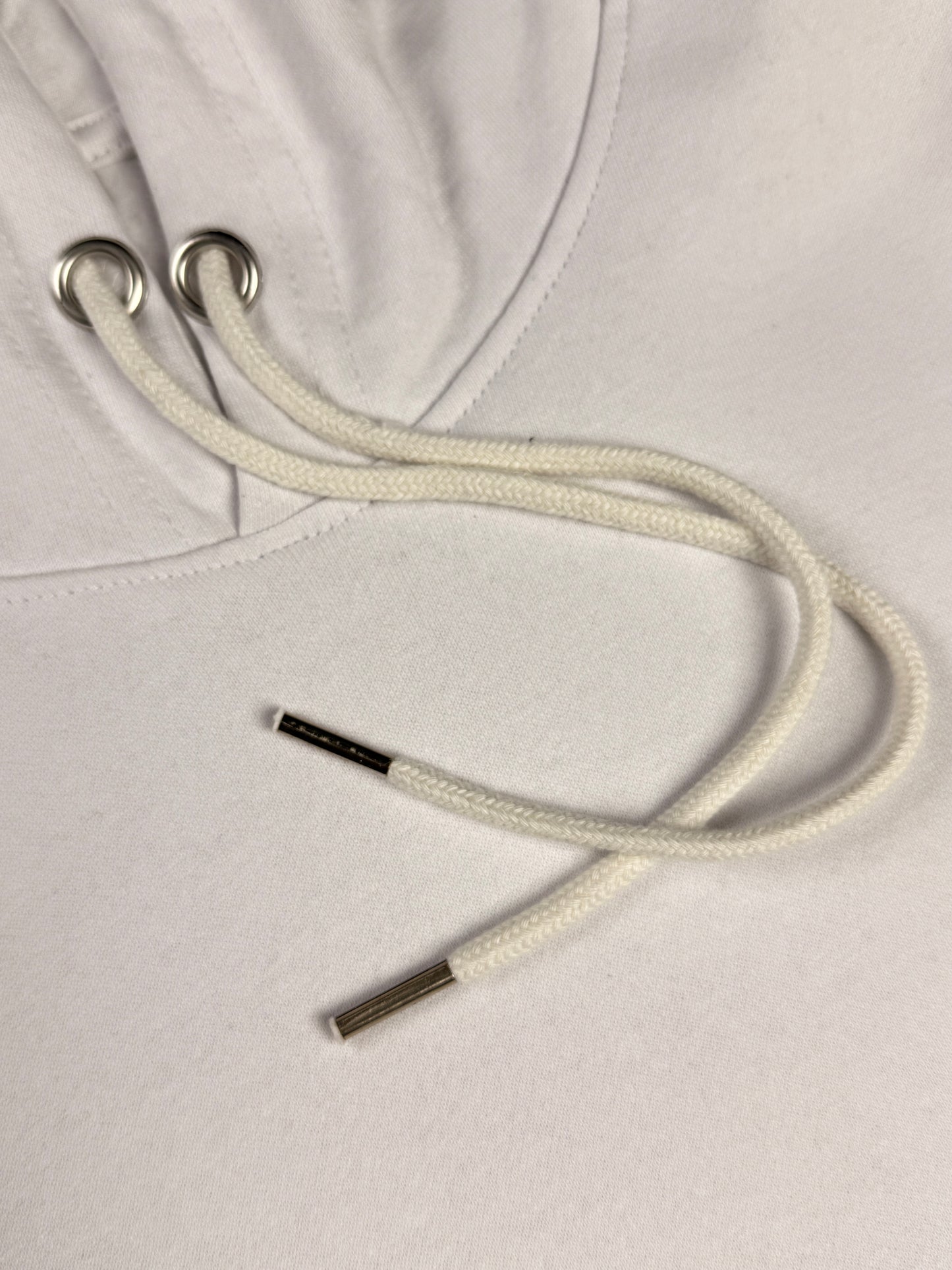 Drop Shoulder Hoodie- White