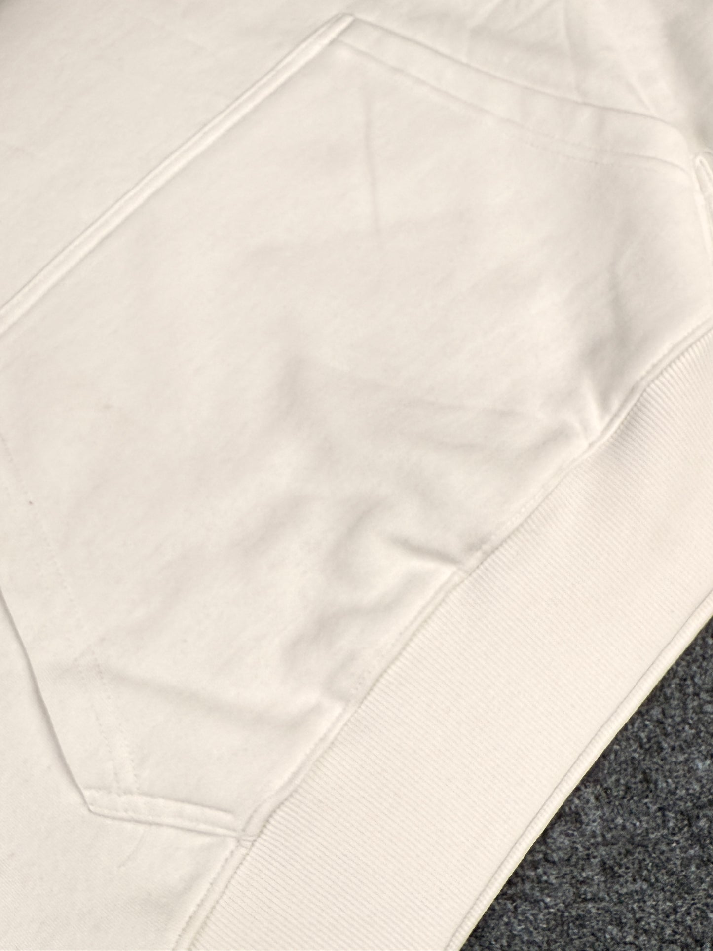 Drop Shoulder Hoodie- White